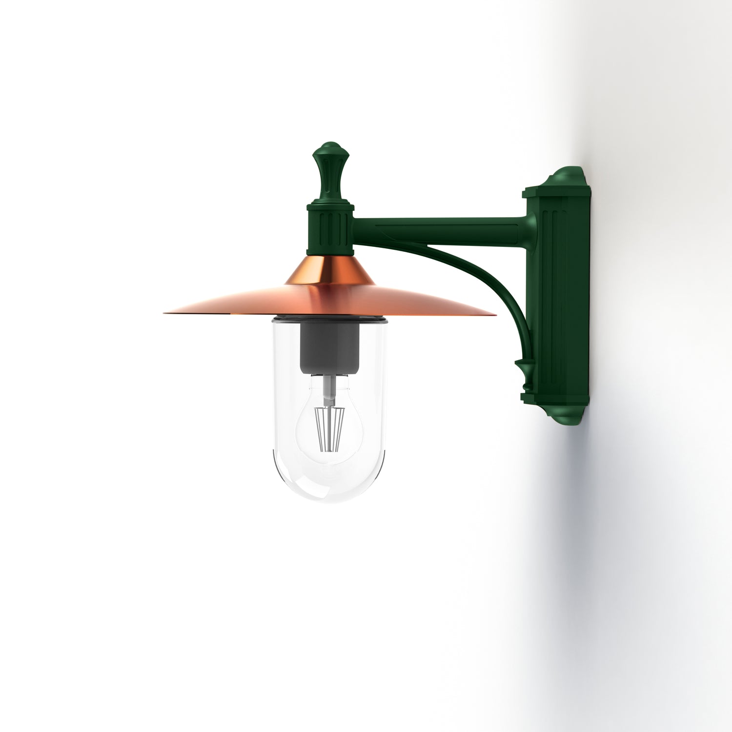 Applique Montana N°3 clair Dôme cuivre brut- Vert 019 139021019