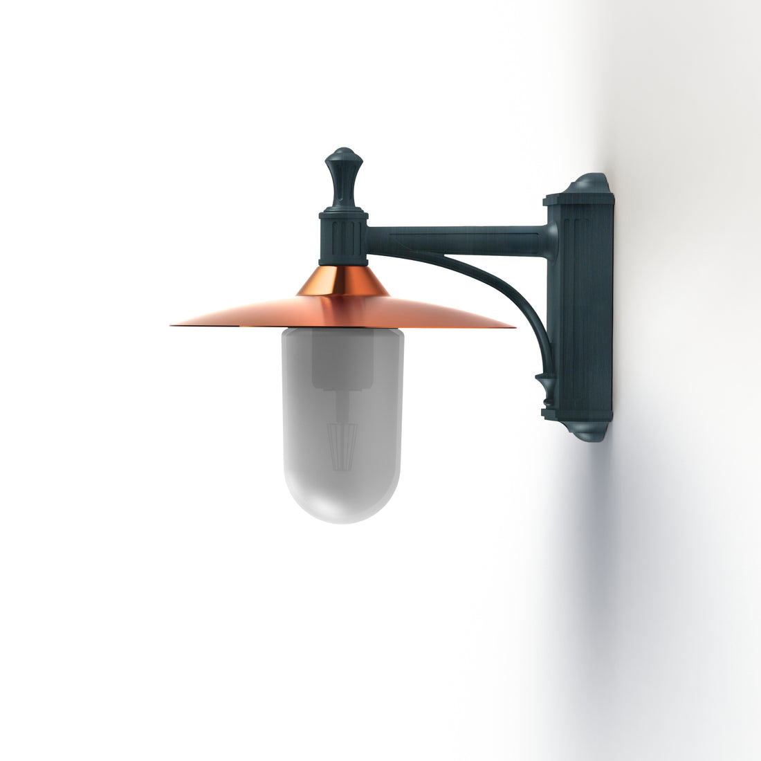 Applique Montana N°3 opale Dôme cuivre vernis- Vert de gris 008 139012008