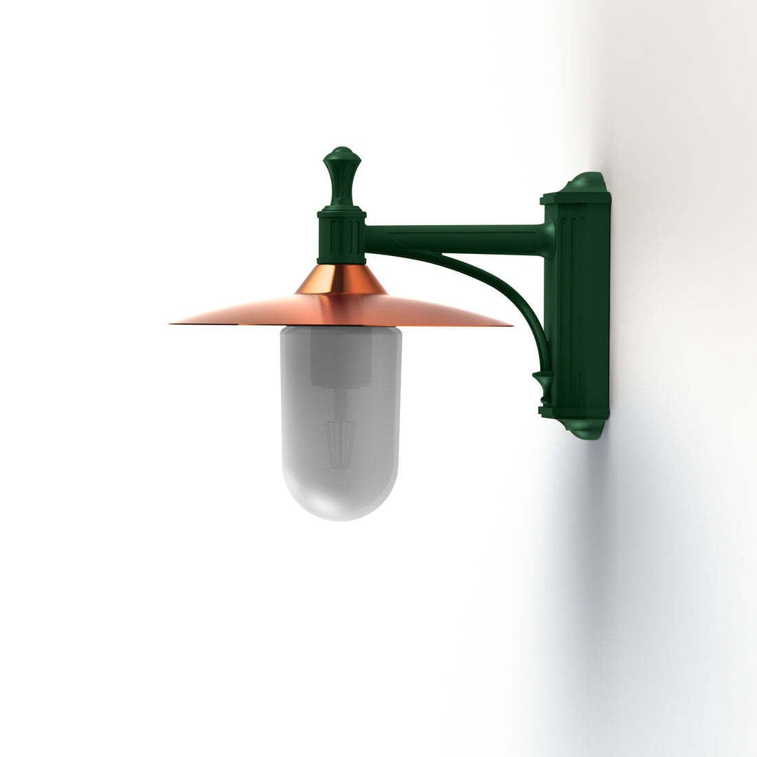 Applique Montana N°3 opale Dôme cuivre vernis- Vert Anglais 019 139012019