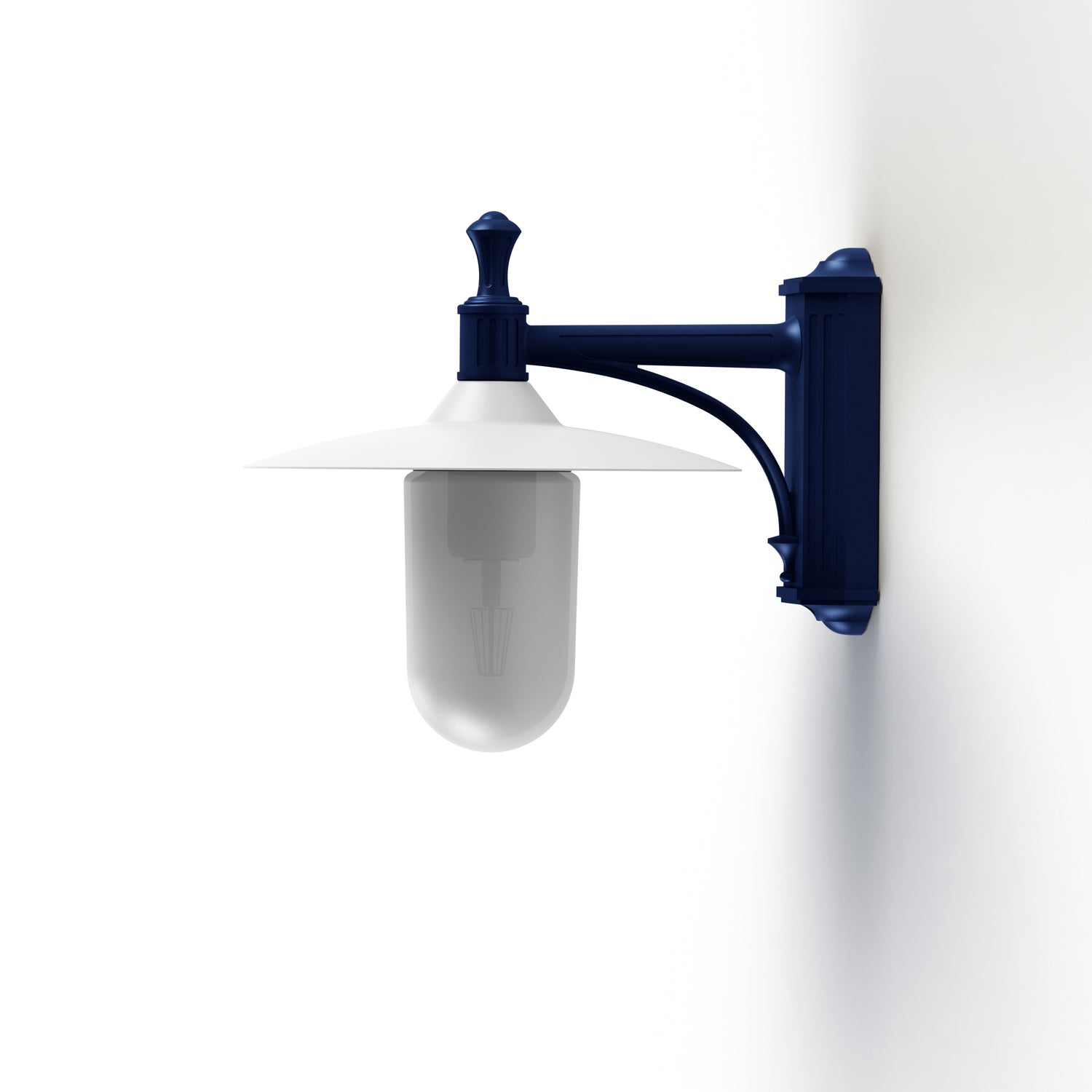 Applique Montana N°3 opale Dôme blanc- Bleu acier 065 139011065