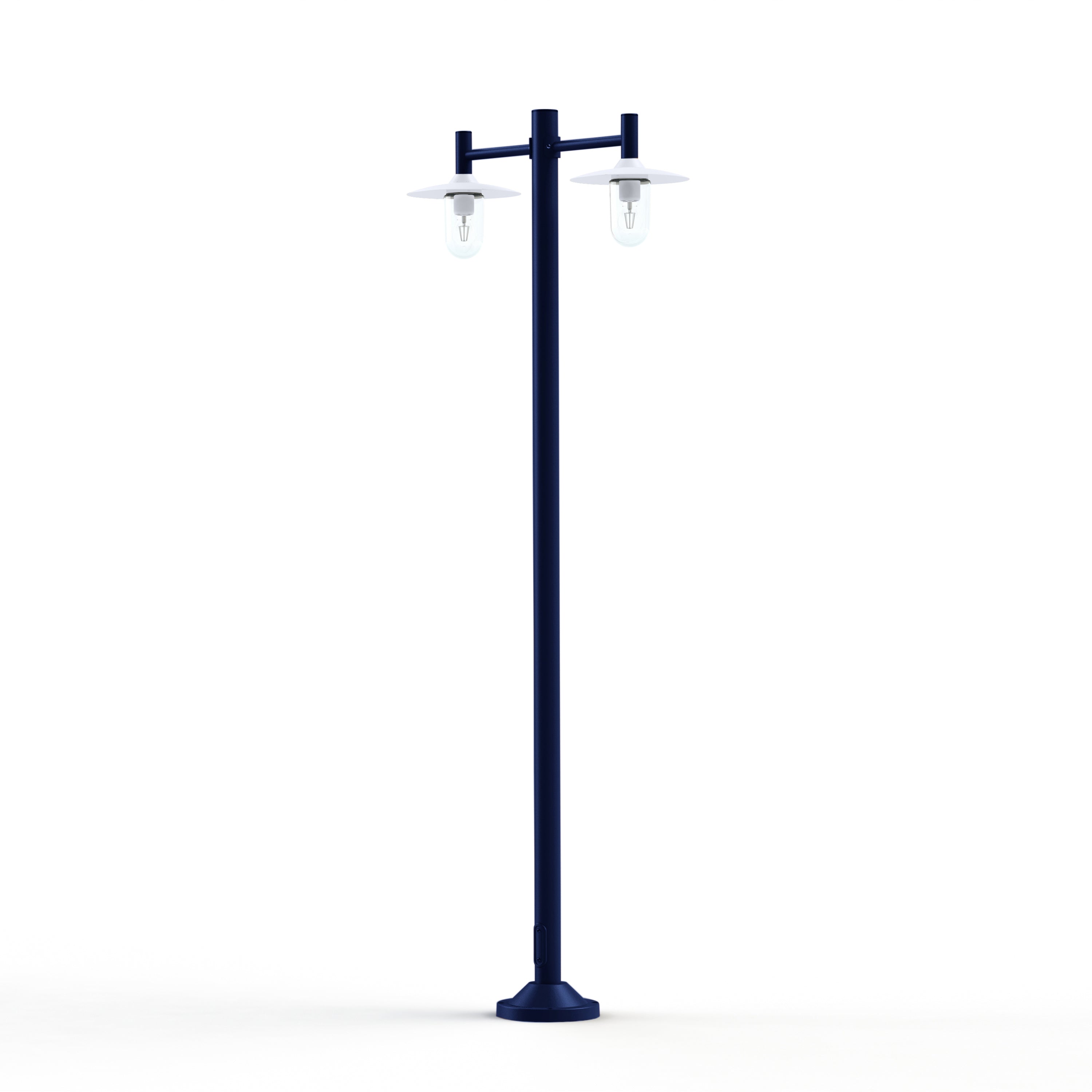 Lampadaire Montana N°4 clair Dôme blanc- Bleu acier 065 139013065