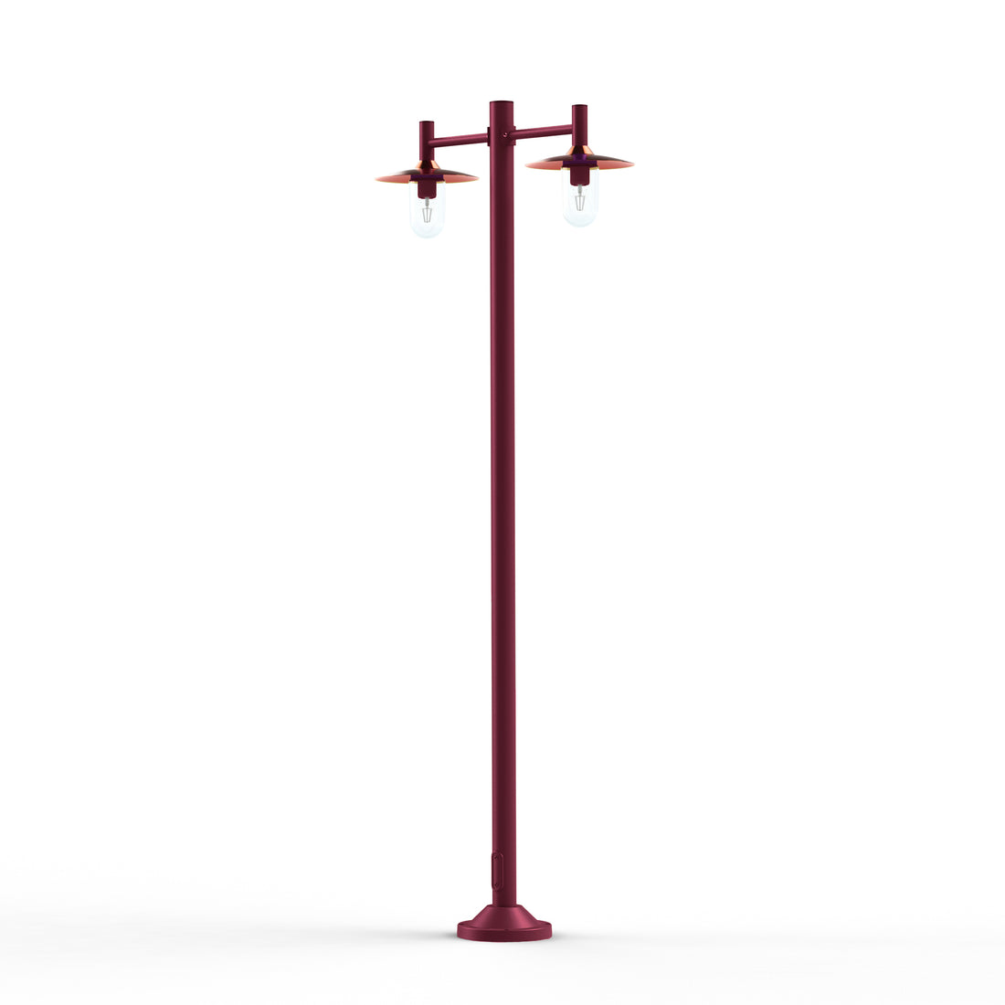 Lampadaire Montana N°4 clair Dôme cuivre vernis- Rouge vin 066 139014066