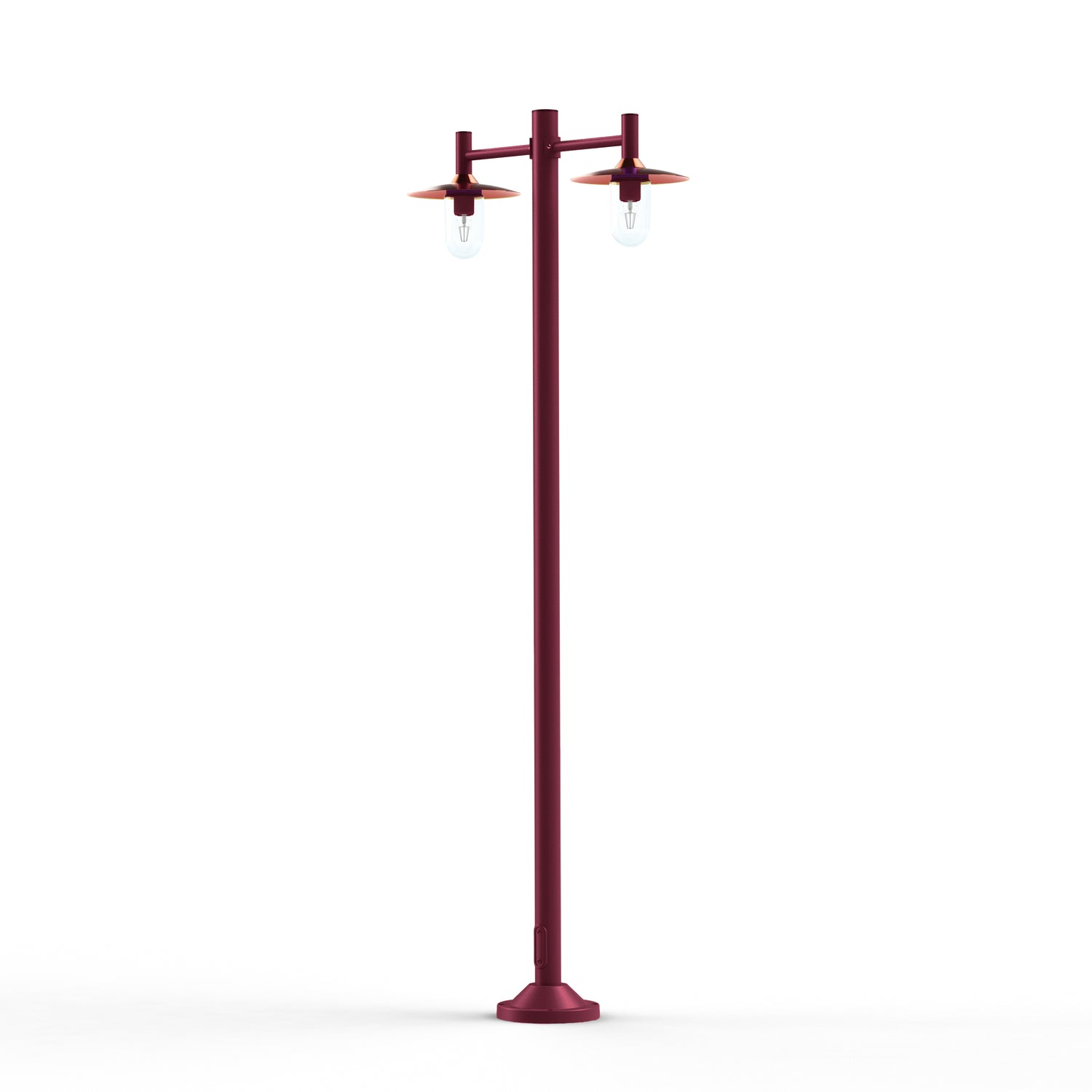 Lampadaire Montana N°4 clair Dôme cuivre vernis- Rouge vin 066 139014066