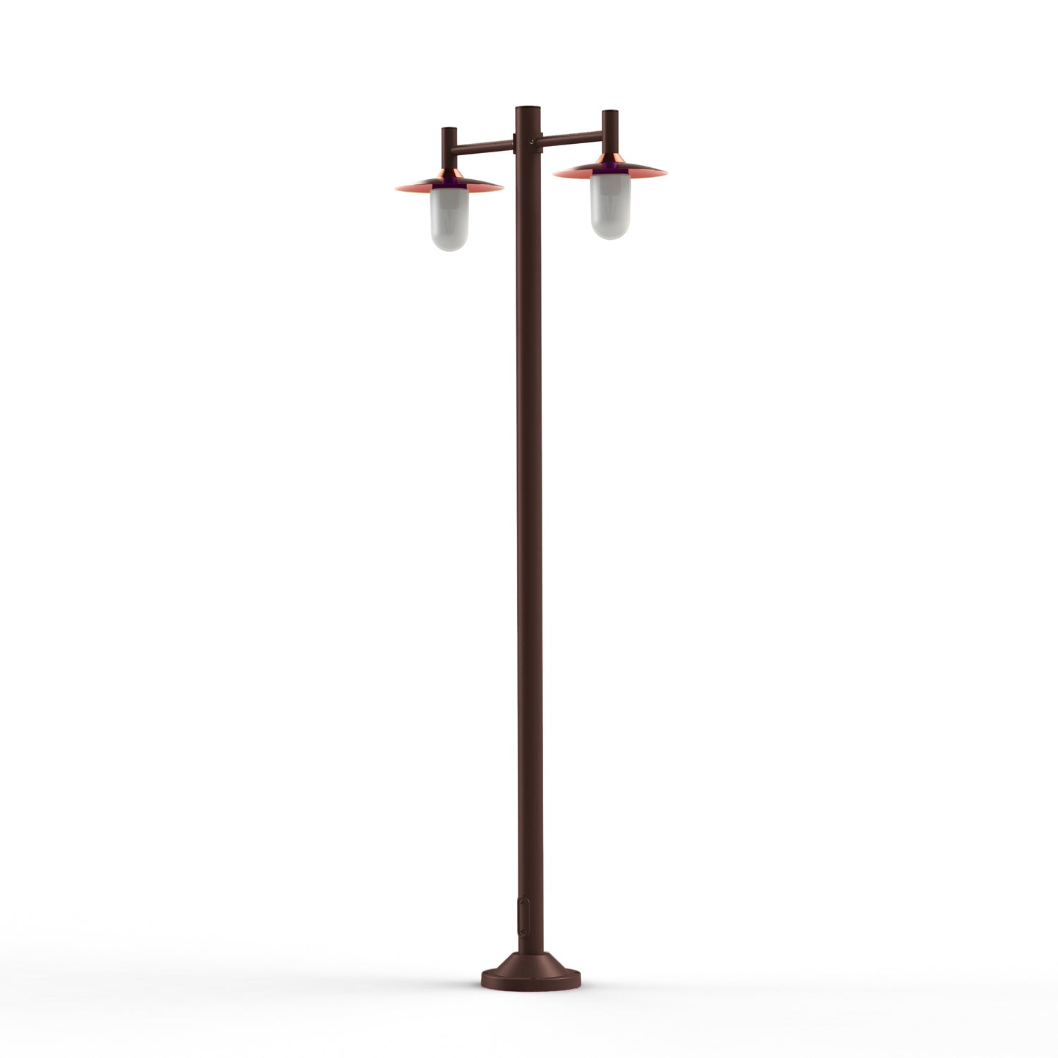 Lampadaire Montana N°4 opale Dôme cuivre brut- Rouille 046 139024046