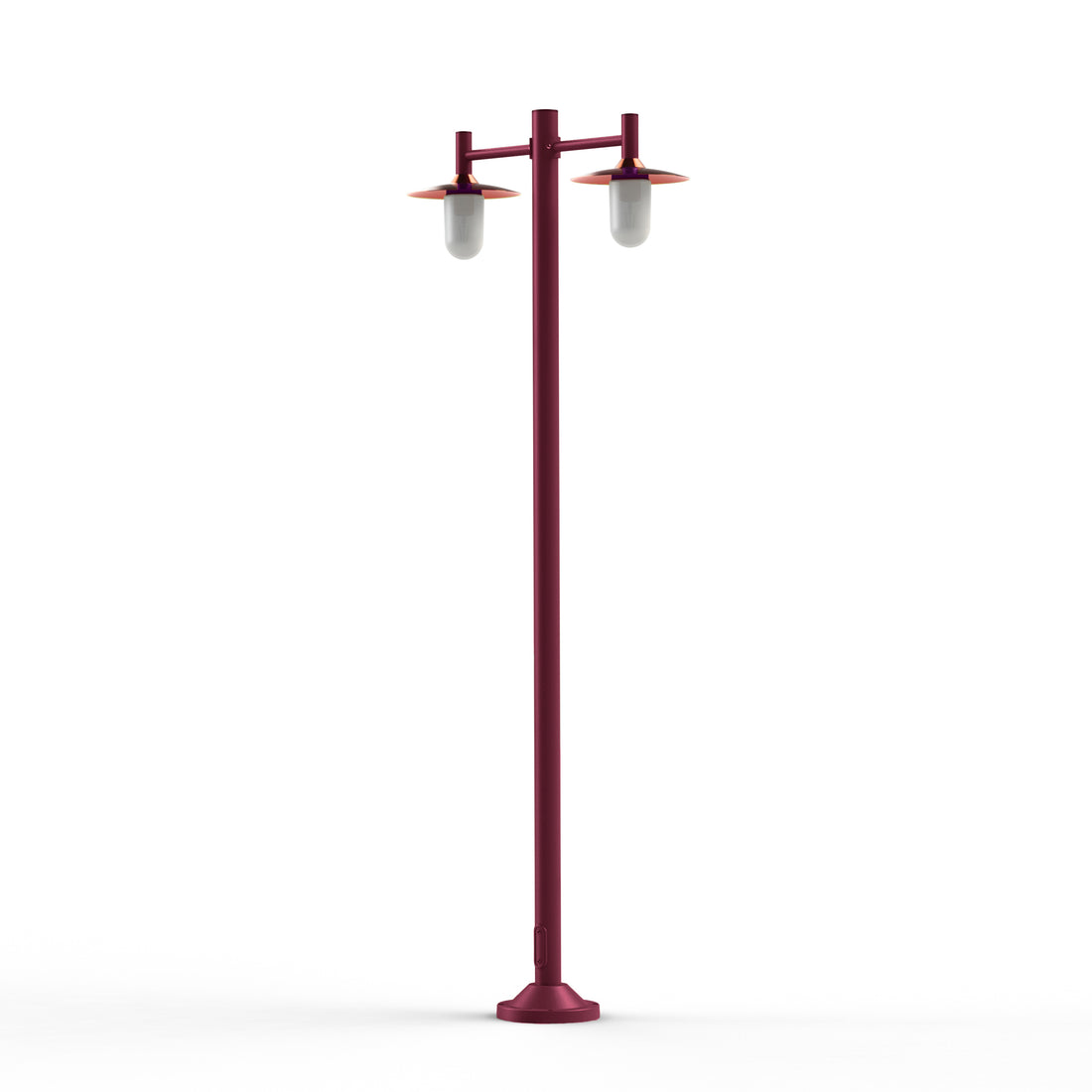 Lampadaire Montana N°4 opale Dôme cuivre vernis- Rouge vin 066 139016066