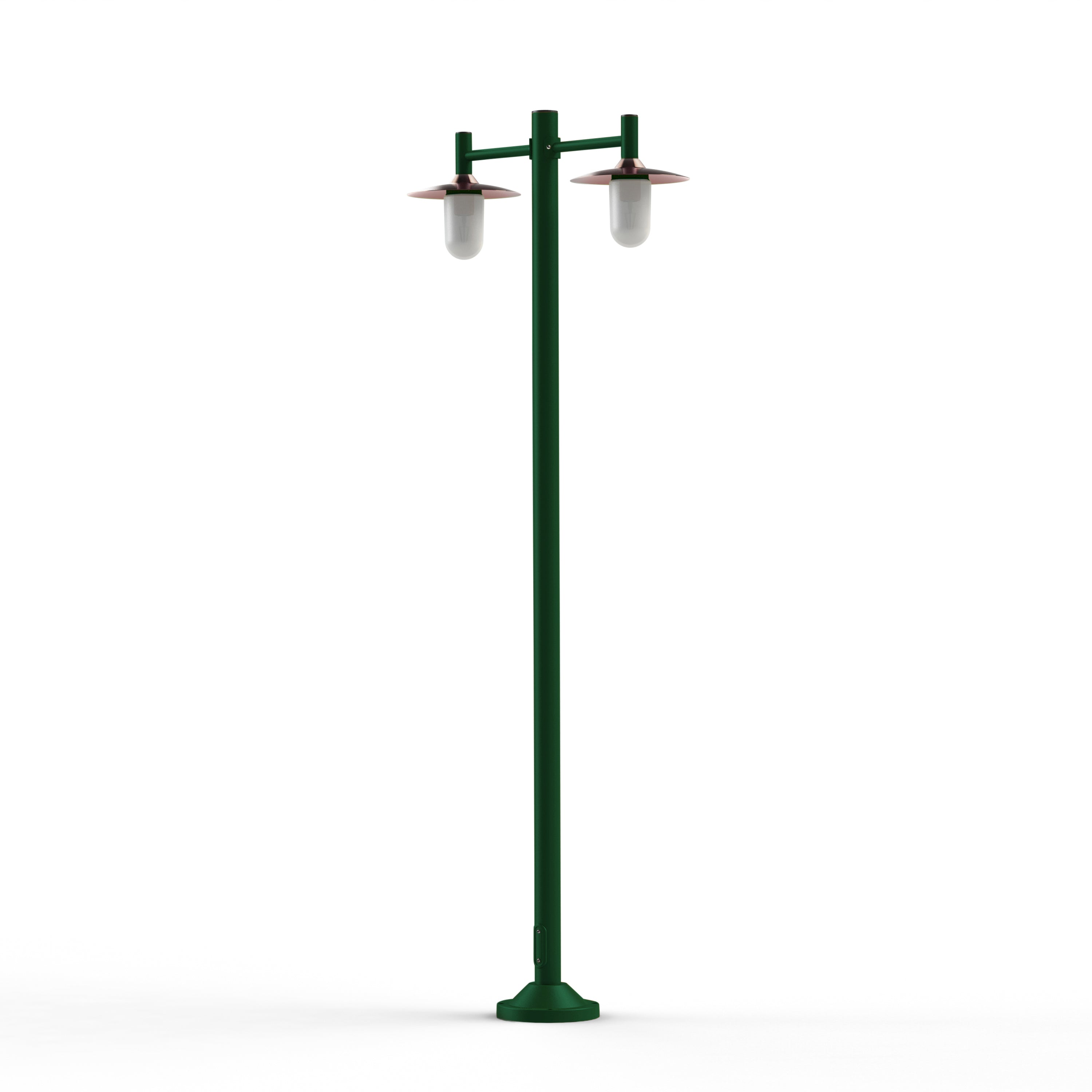 Lampadaire Montana N°4 opale Dôme cuivre brut- Vert 067 139024067