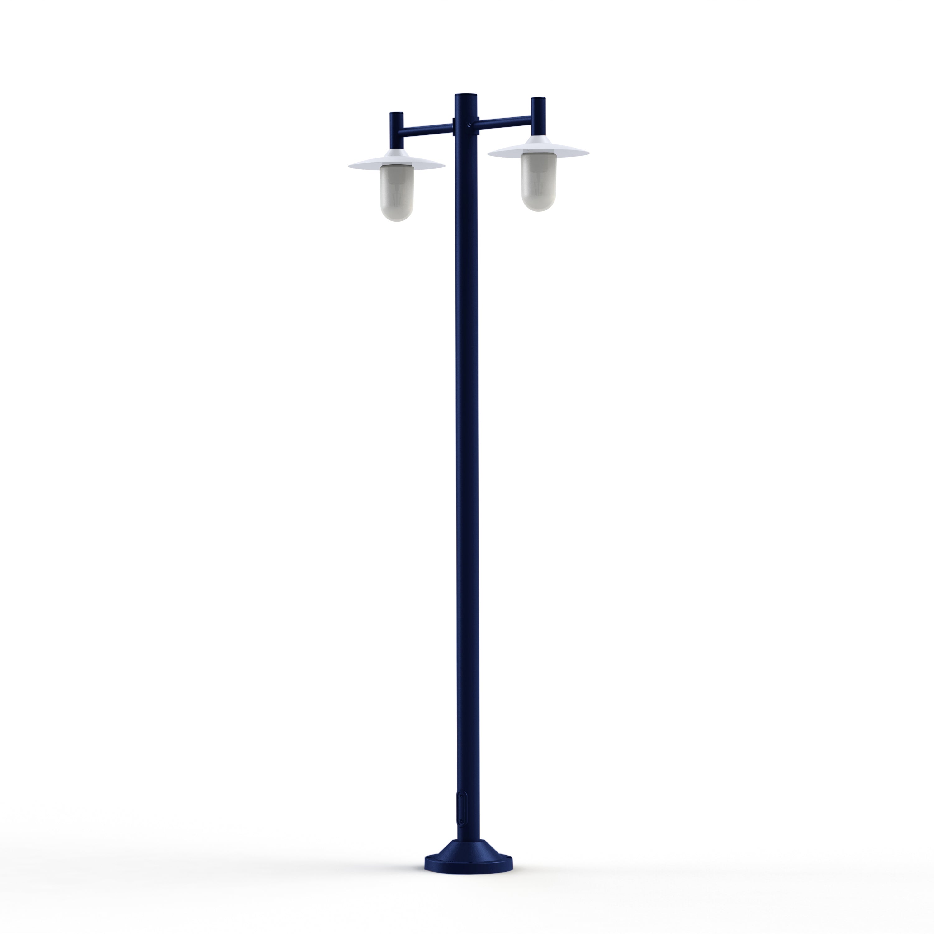 Lampadaire Montana N°4 opale Dôme blanc- Bleu acier 065 139015065