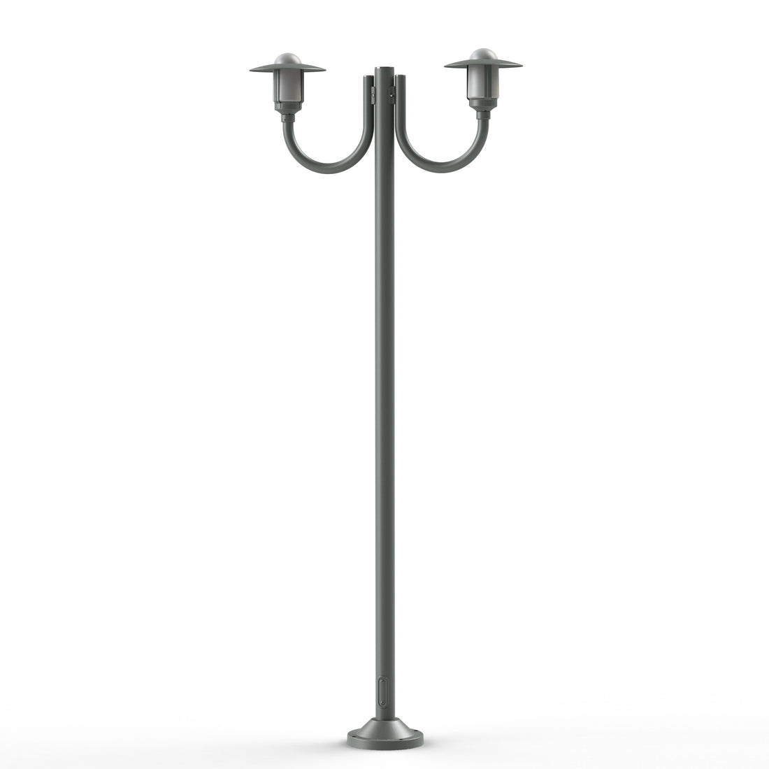 Lampadaire Newpark N°7 opale Gris métal 023 141016023