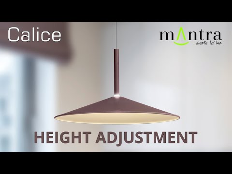Suspension monte et baisse Calice grise D47,5 Mantra 7893
