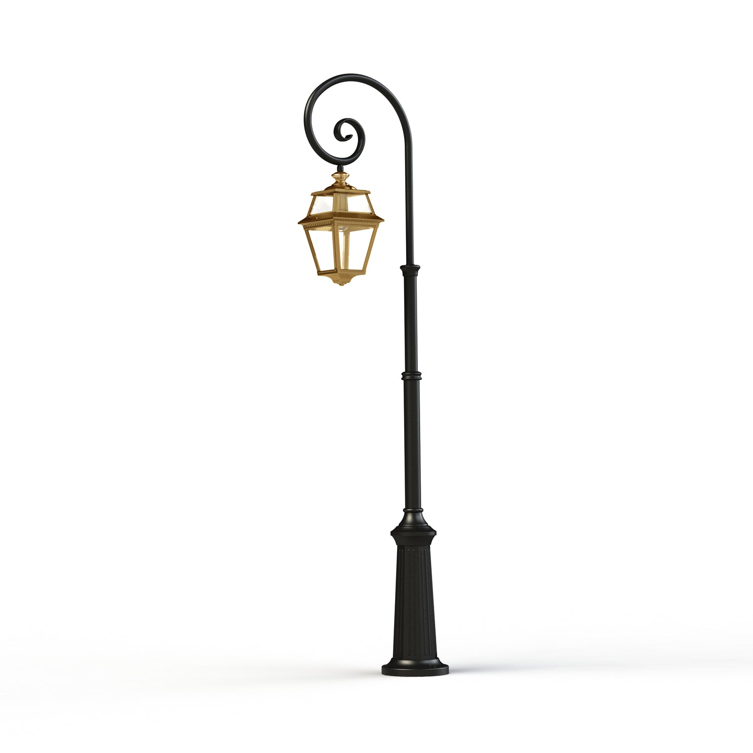 Lampadaire Place des Vosges 2 N°9 Laiton vernis teinté 070 148009070