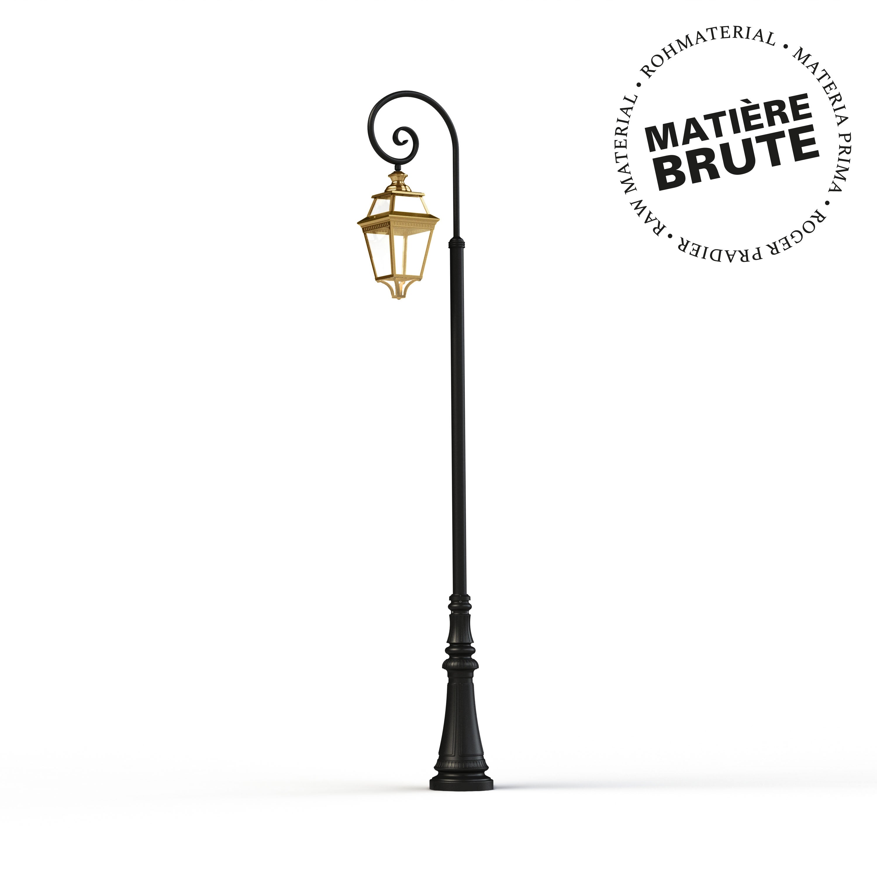 Lampadaire Place des Vosges 3 N°10 Laiton brut 072 149010072