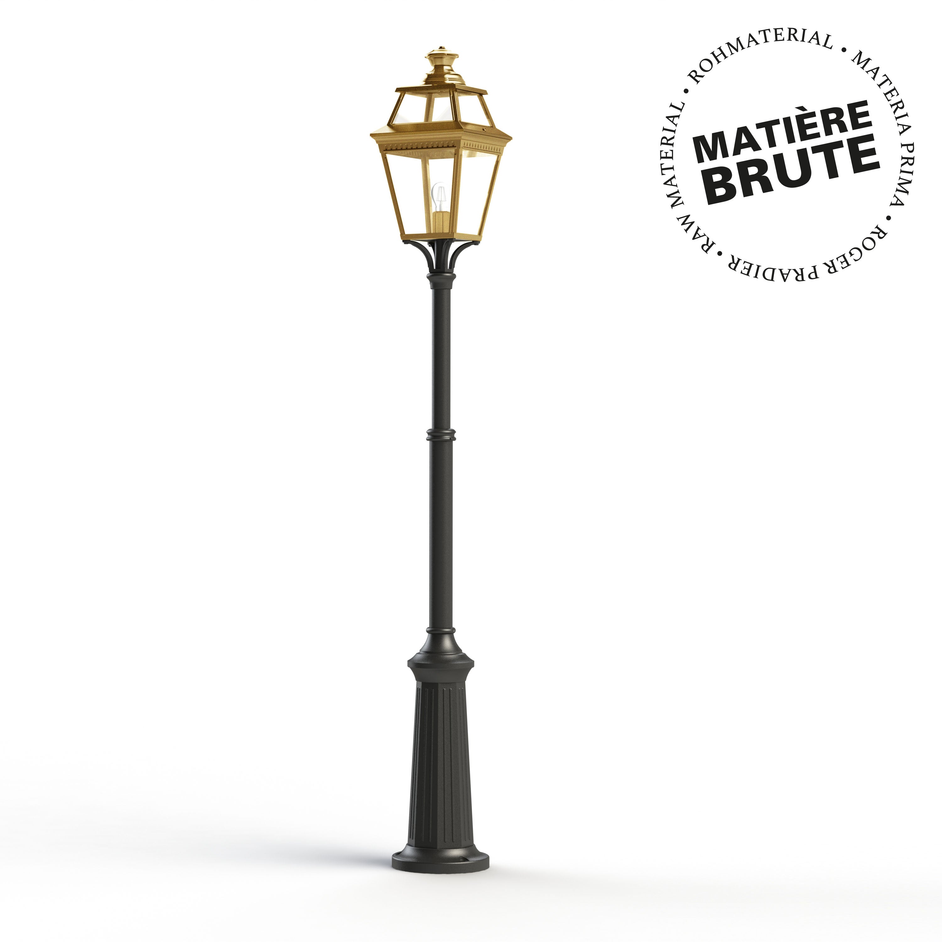 Lampadaire Place des Vosges 3 N°6 Laiton brut 072 149006072