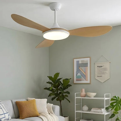 Plafonnier ventilateur SAINTES bois clair LOVA 7084