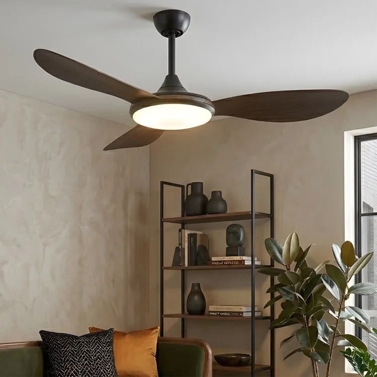 Plafonnier ventilateur SAINTES bois foncé LOVA 7085