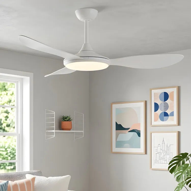 Plafonnier ventilateur SAINTES blanc LOVA 7091