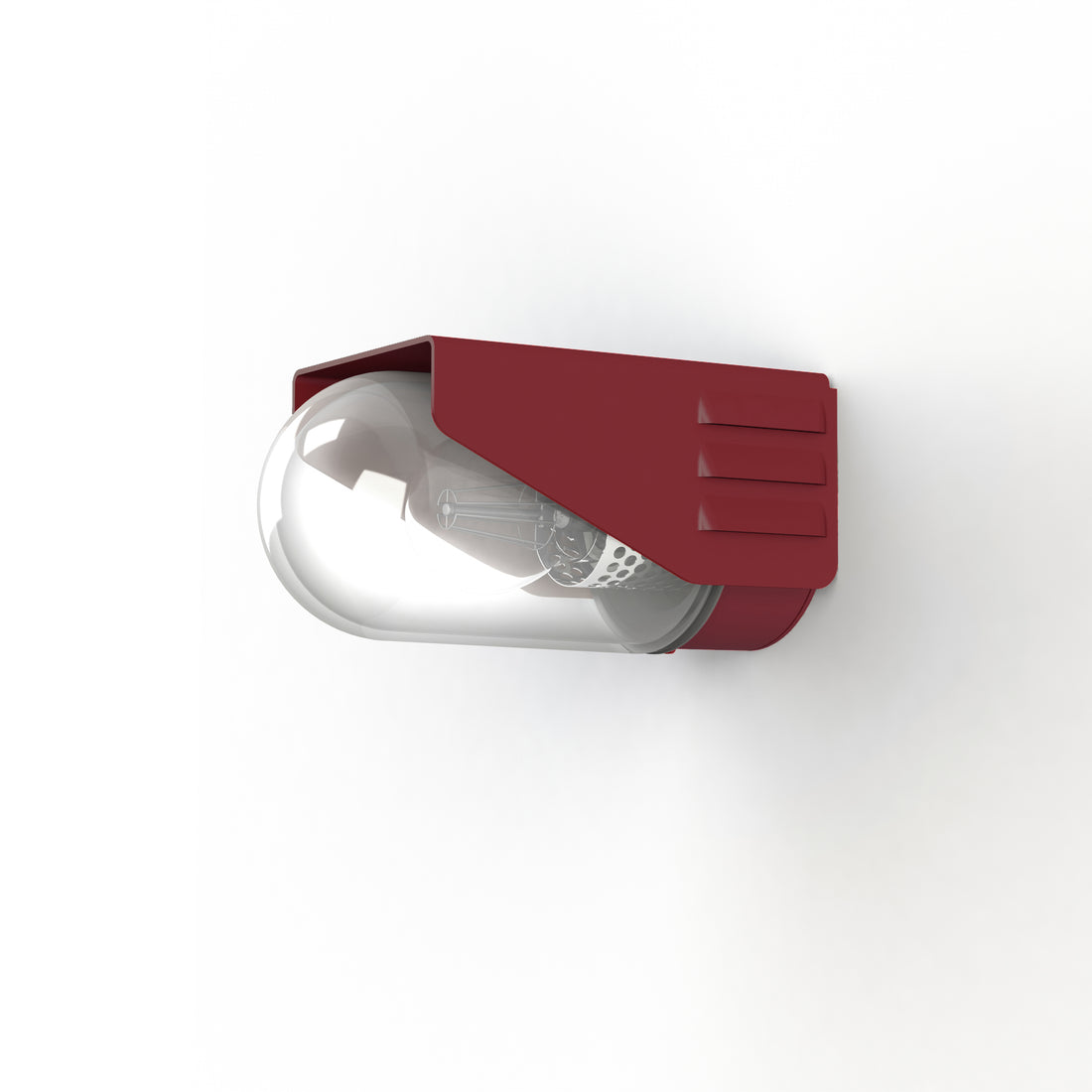 Applique RP195 N°1 Classe 3 Diffuseur clair Rouge vin 066 153011066