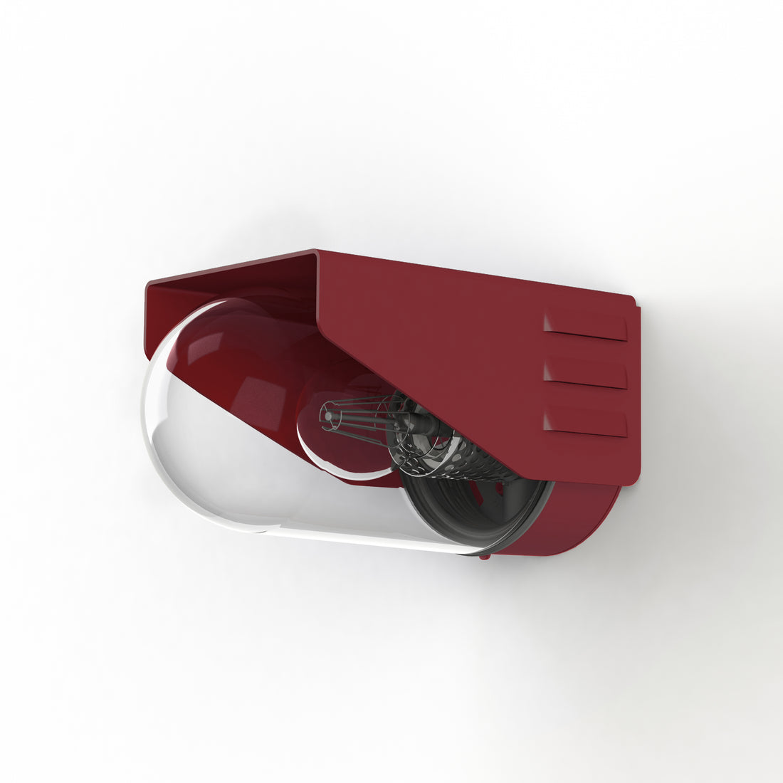 Applique RP195 T2 N°3 Classe 3 Diffuseur clair Rouge vin 066 153015066