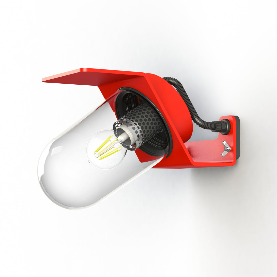 Applique Sherlock T2 N°3 Classe 3 Diffuseur clair Rouge 056 154015056