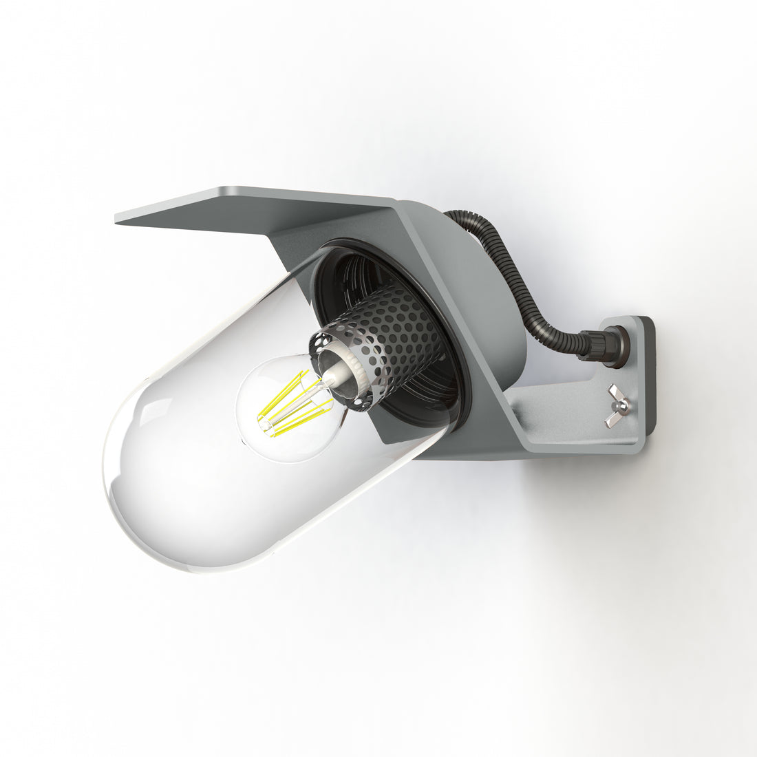Applique Sherlock T2 N°3 Classe 3 Diffuseur clair Gris 105 154015105