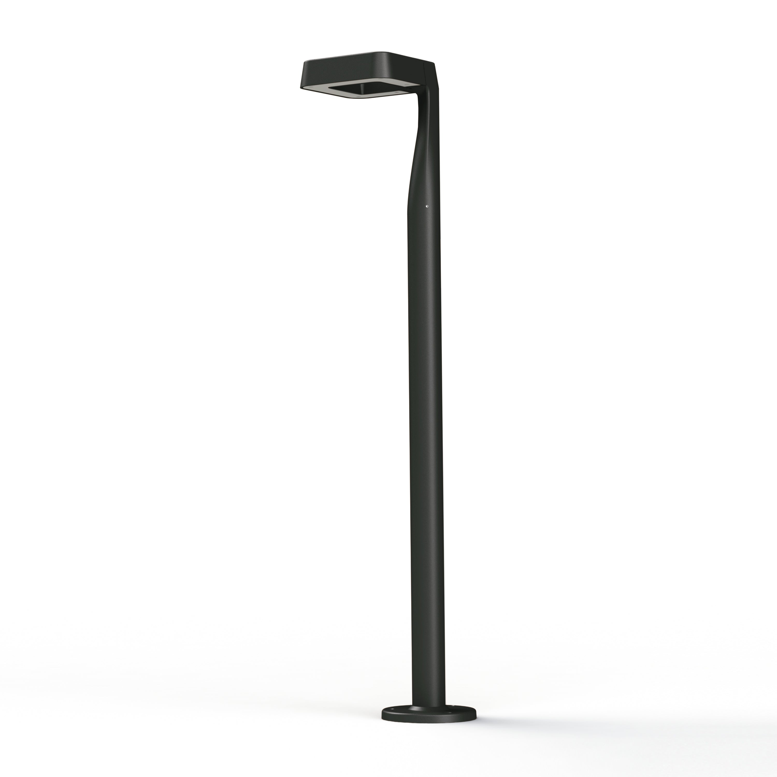 Borne Square N°3 LED 2700°k Gris noir 107