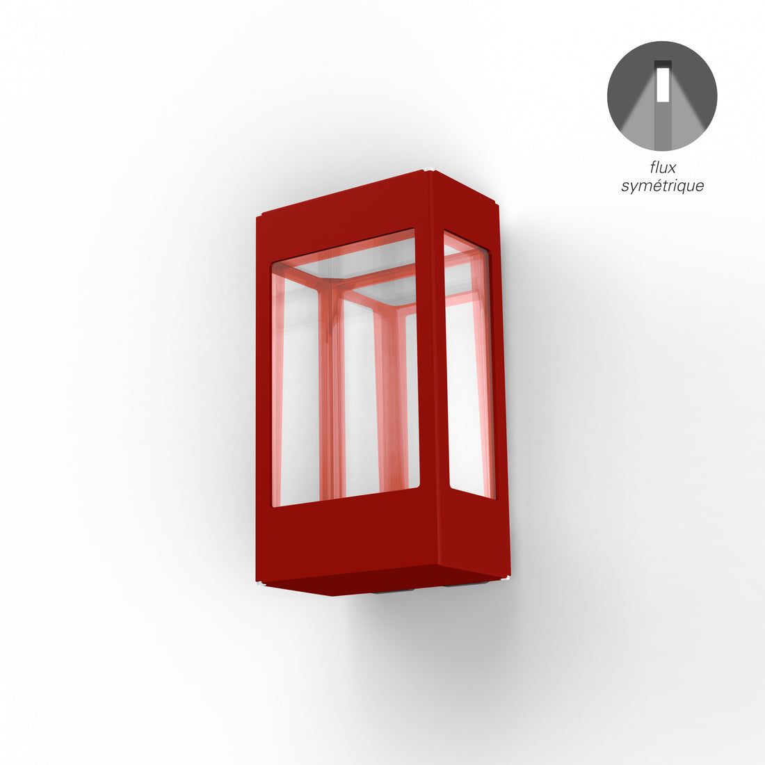 Applique Tétra N°1 LED 12w 2700°k Rouge tomate 110 162306110