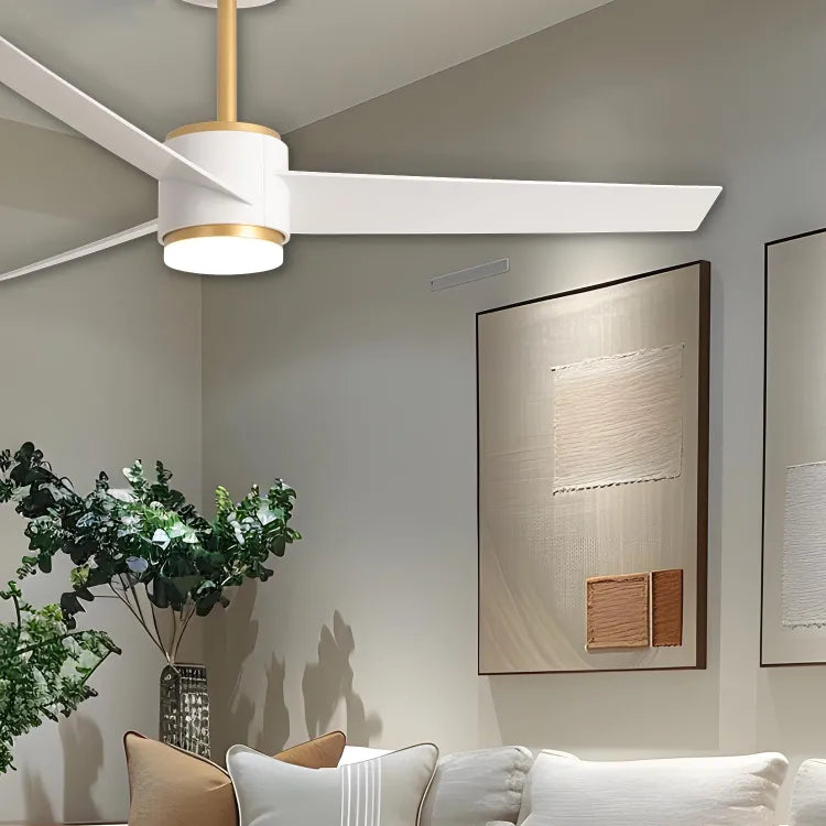 Plafonnier ventilateur Australia blanc et or LOVA 7034