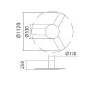 Plafonnier ventilateur RIGA 2 noir et bois foncé D112 MDC 6004-809